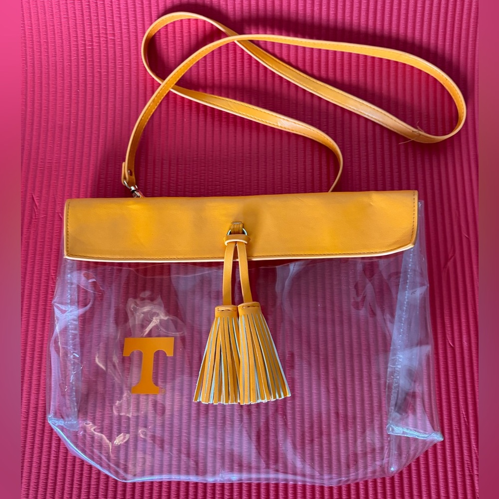 Transparent Yellow Tassel Shoulder Bag